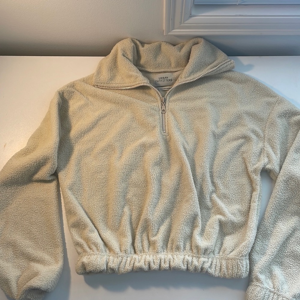 Urban outfitters cropped quarter zip